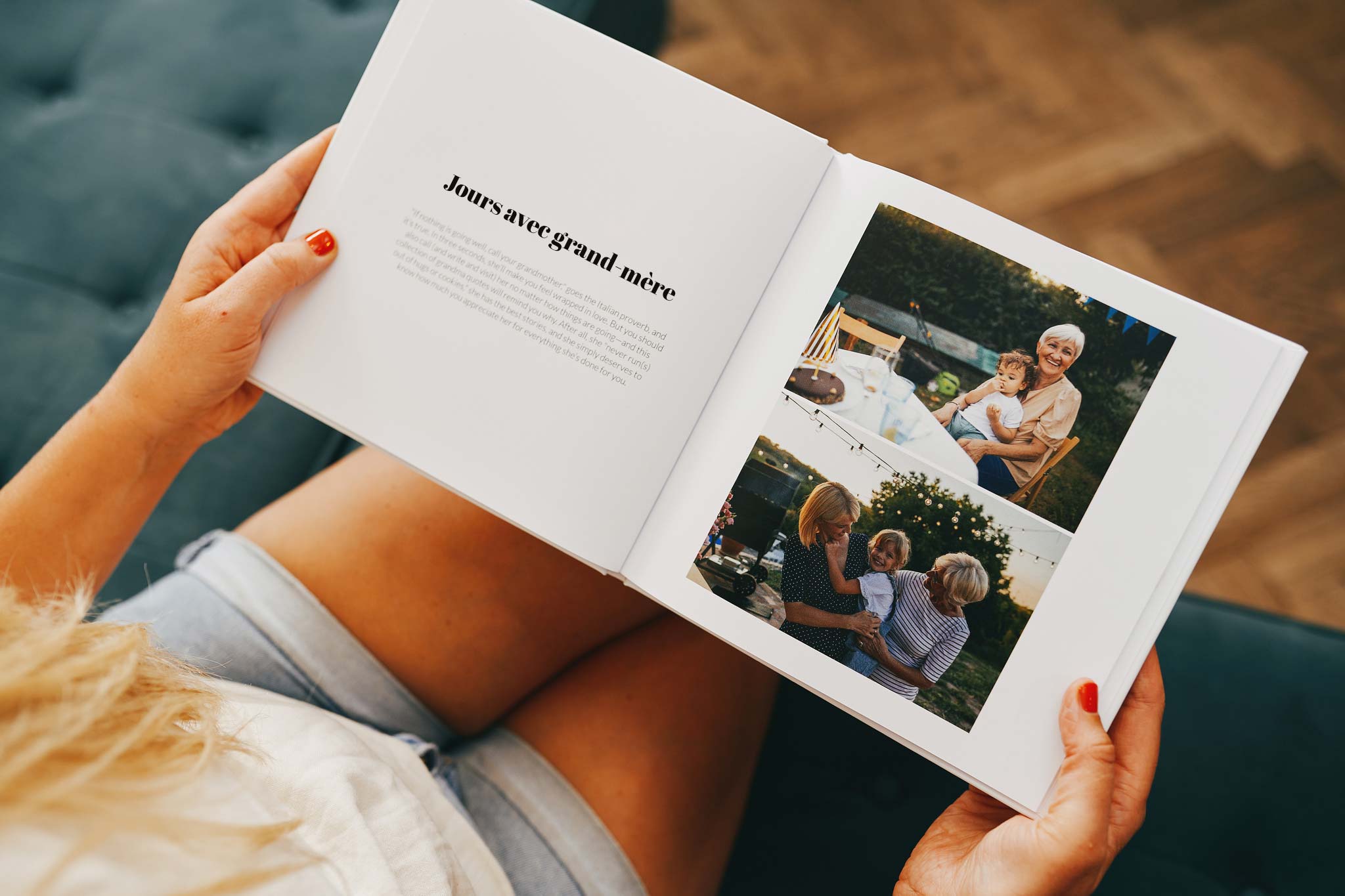 fotoboek met tekst